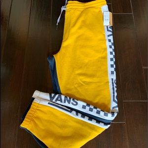 Vans Off the Wall Yellow and Blue XL Mens Joggers